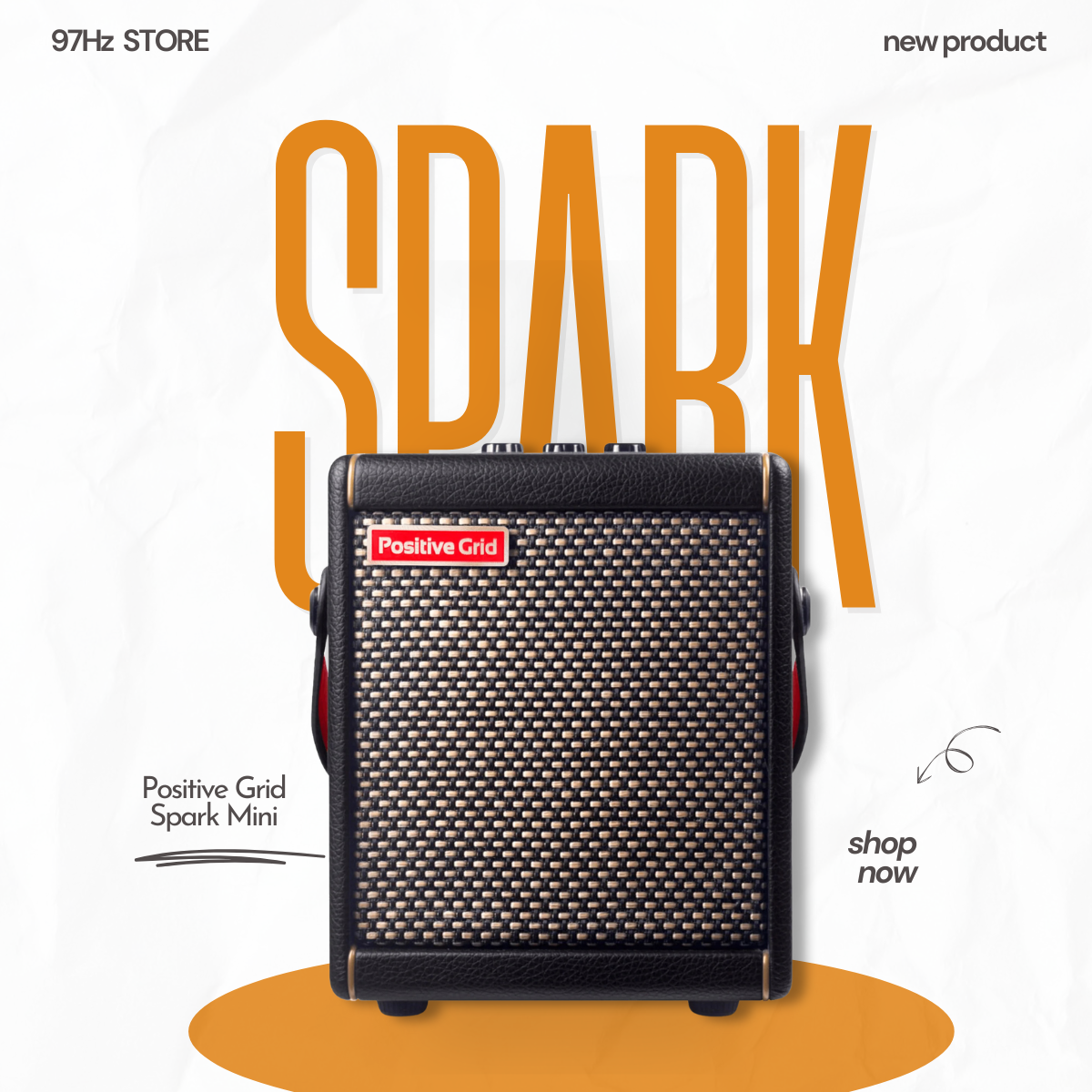 Loa Guitar Amplifier Positive Grid Spark Mini Smart Amp WHITE