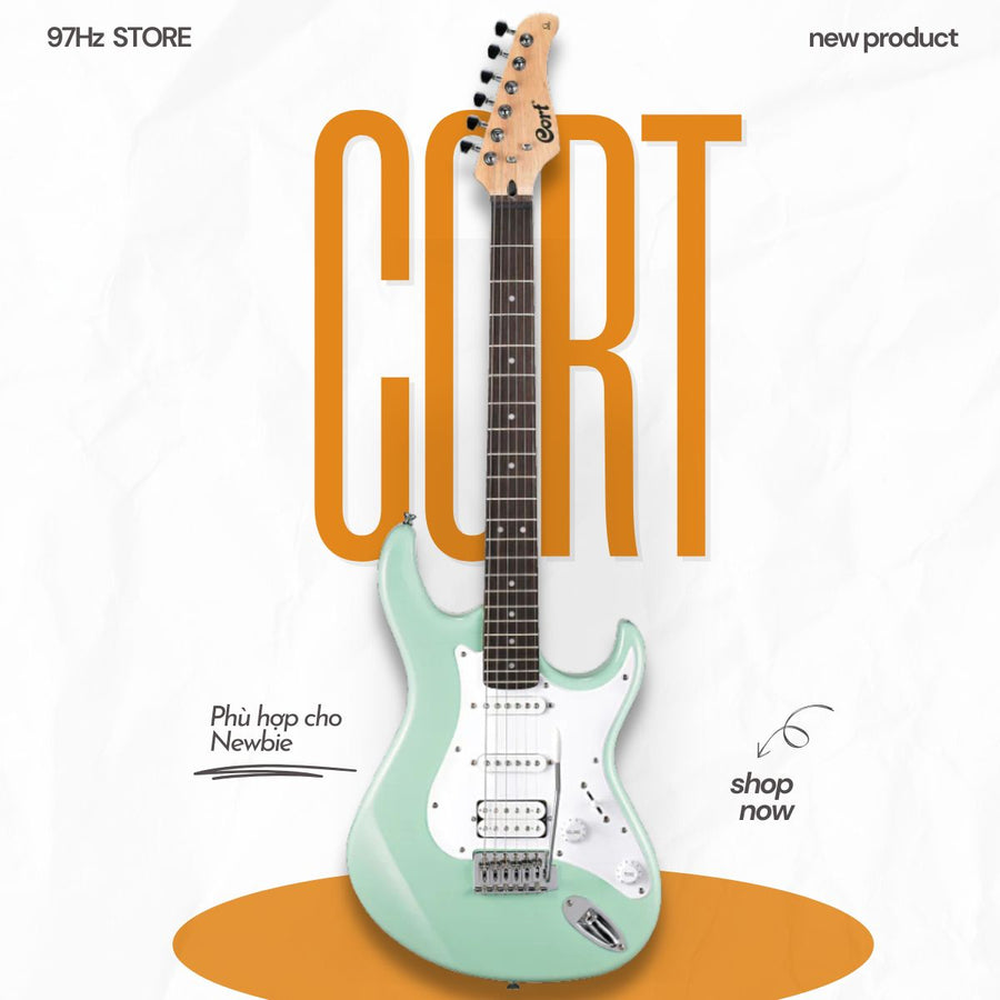 Đàn Guitar Điện Cort G110 HSS, GREEN