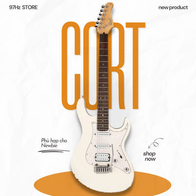 Đàn Guitar Điện Cort G110 HSS, WHITE