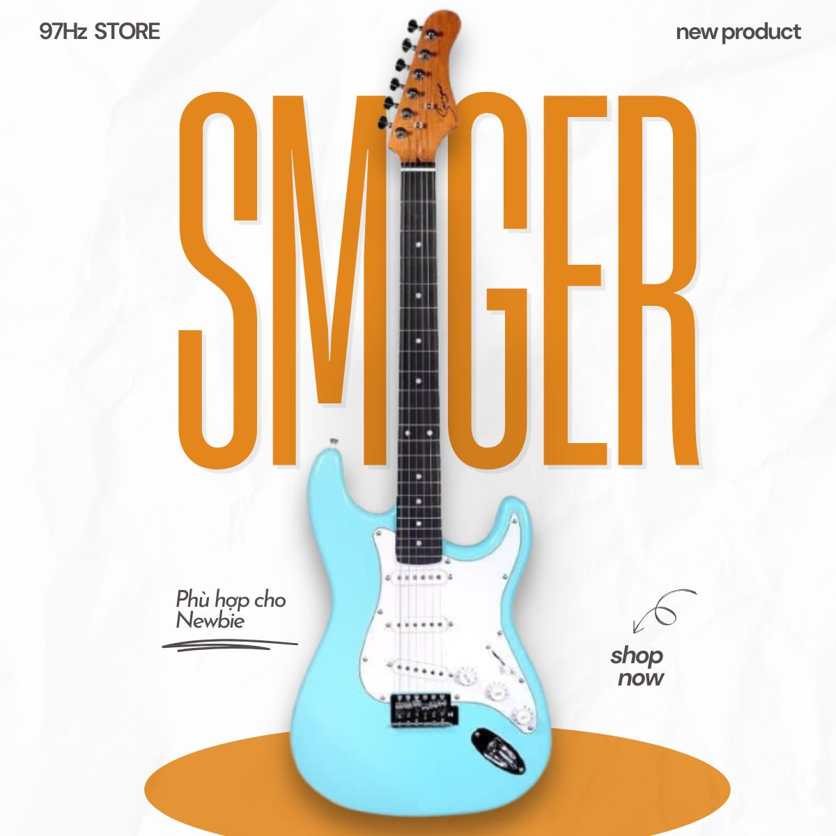 Đàn Guitar Điện Smiger LG1M, YELLOW