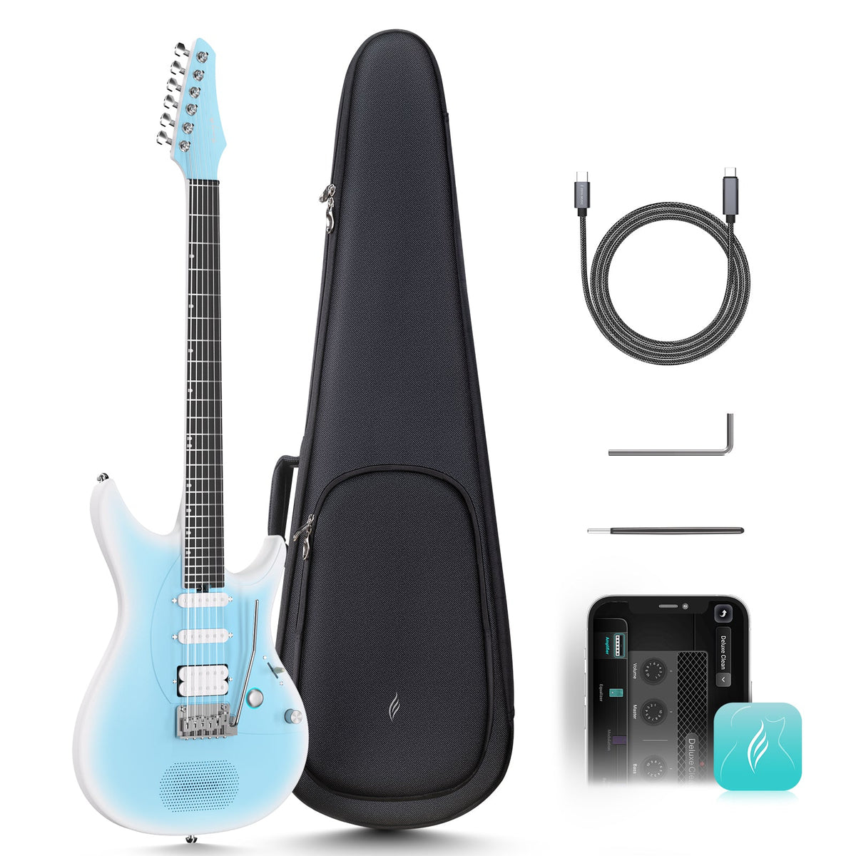 Guitar điện Enya Inspire màu Xanh