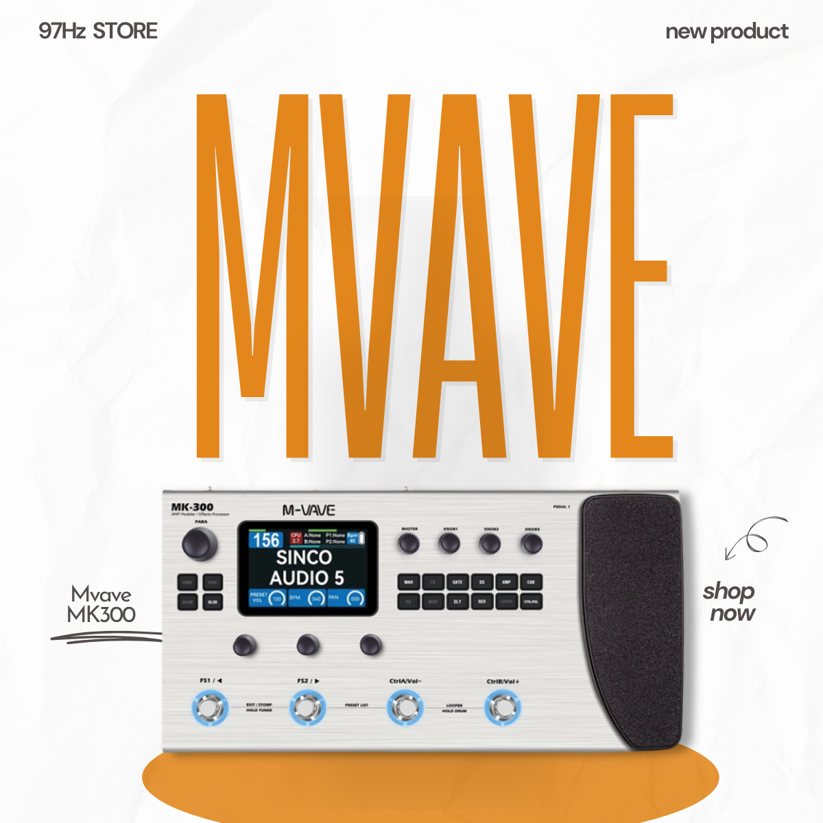 Phơ Mvave MK300 Multi-effect Pedal SILVER