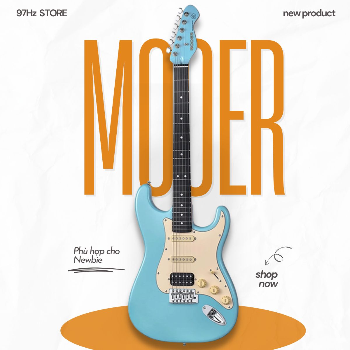 Đàn Guitar Điện Mooer Msc10Pro HSS, BLUE