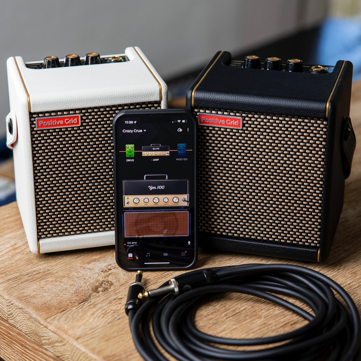 Loa Guitar Amplifier Positive Grid Spark Mini Smart Amp WHITE