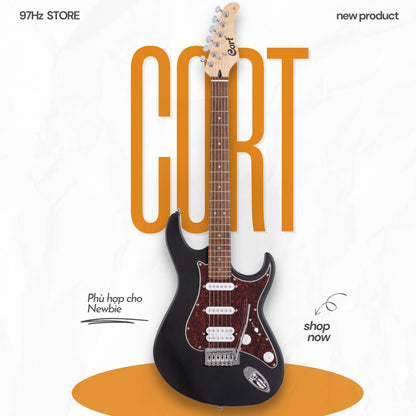 Đàn Guitar Điện Cort G110 HSS, WHITE