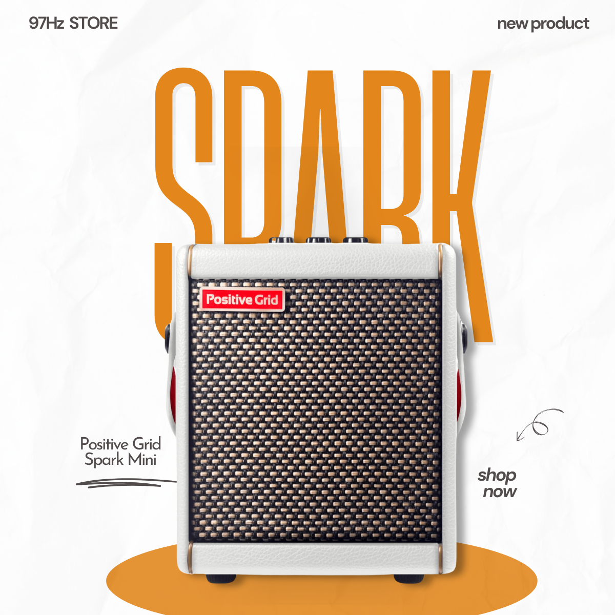 Loa Guitar Amplifier Positive Grid Spark Mini Smart Amp WHITE