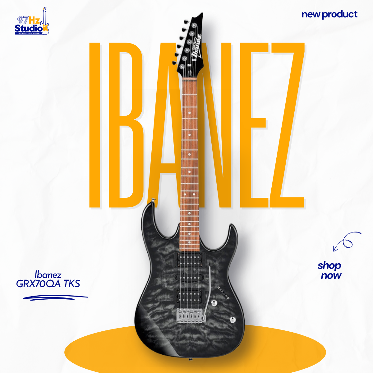Ibanez Gio GRX70QA HSH Transparent Black Sunburst