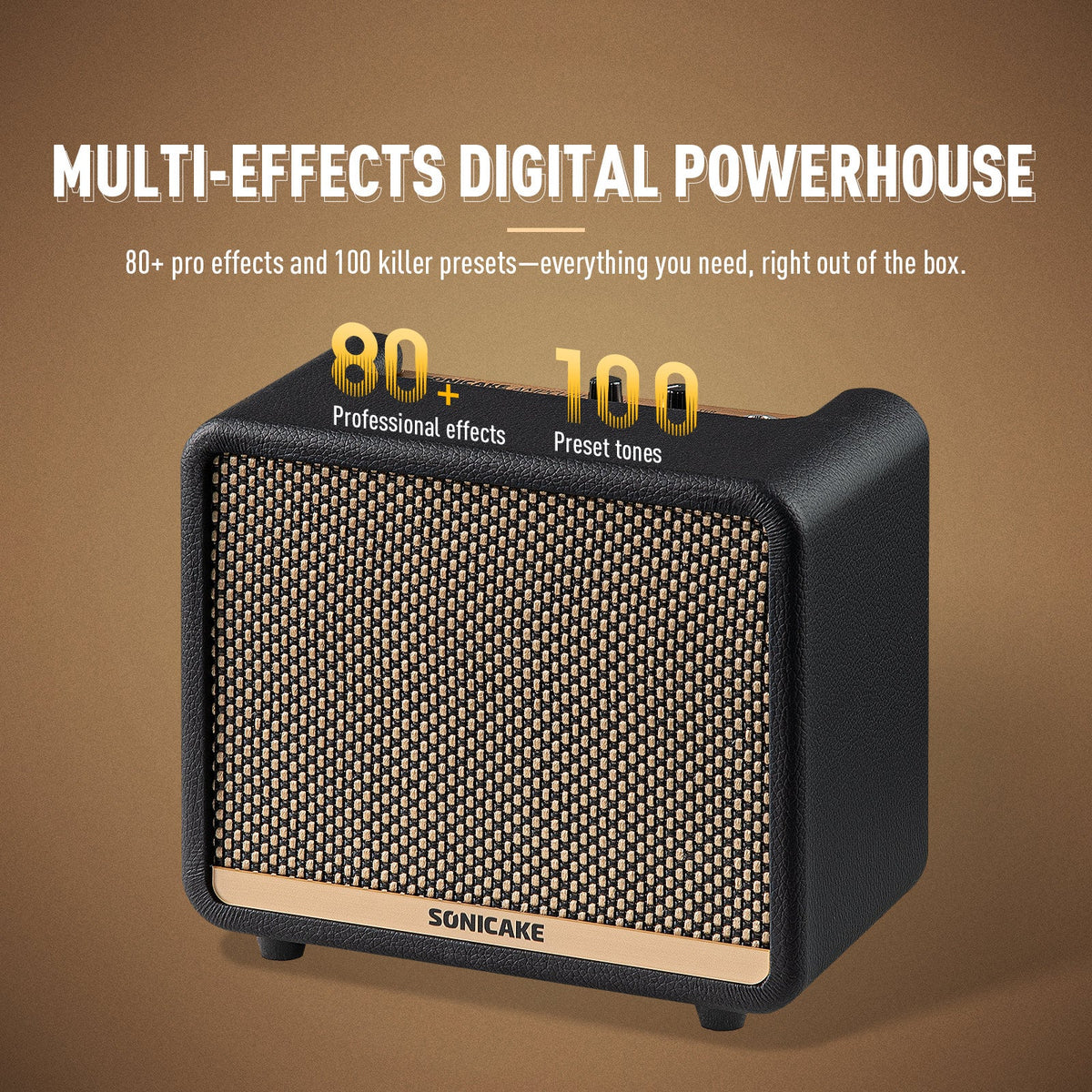 Sonicake Ampcube QAM-20 80+ hiệu ứng, 100 preset