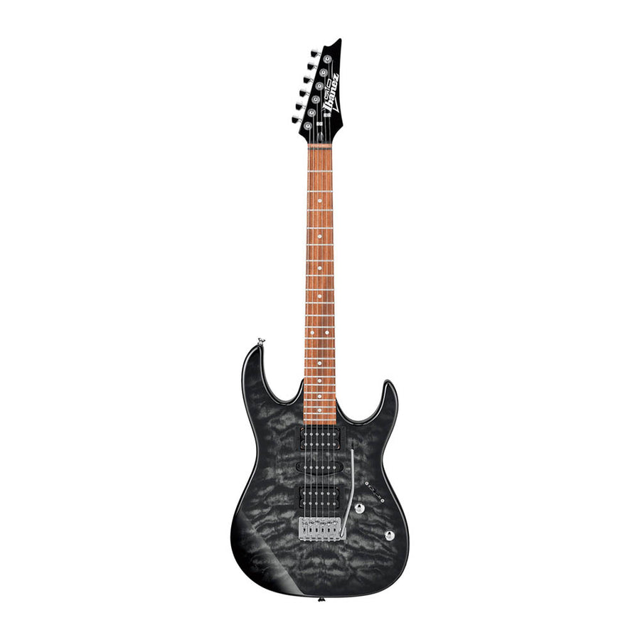 Đàn Guitar Điện Ibanez Gio GRX70QA, Transparent Black Sunburst