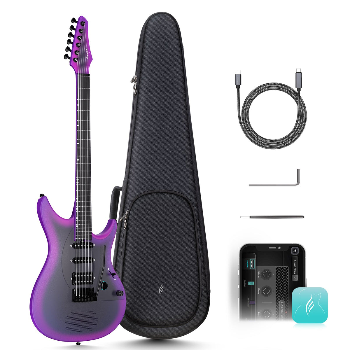 Guitar điện Enya Inspire màu Tím