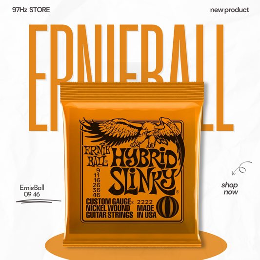 Dây đàn Ernie Ball Hybrid Slinky Nickel Wound Electric Guitar Strings, 9-46