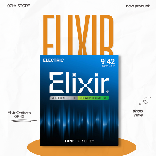 Dây đàn guitar điện Elixir Optiweb Electric Guitar Strings, Super Light, 09 42