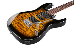 Ibanez GRX70QA Sunburst - mặt đàn
