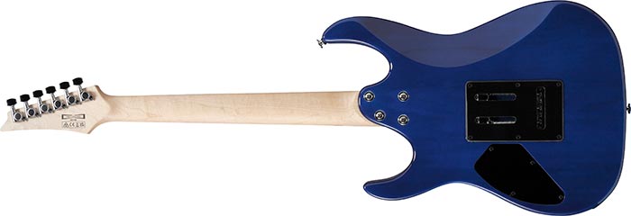 Ibanez GRX70QA Transparent Blue Burst - toàn thân mặt sau
