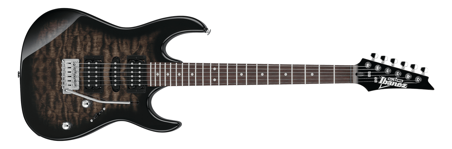 Ibanez GRX70QA Transparent Black Sunburst