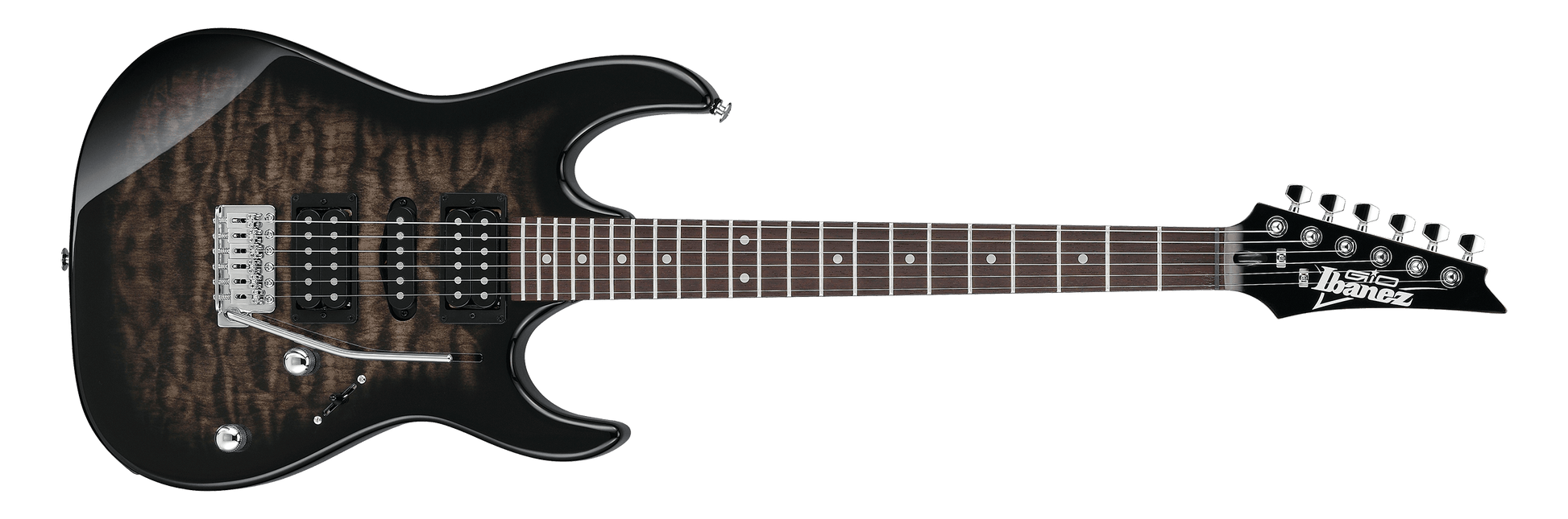 Ibanez GRX70QA Transparent Black Sunburst