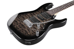Ibanez GRX70QA Transparent Black Sunburst - mặt đàn
