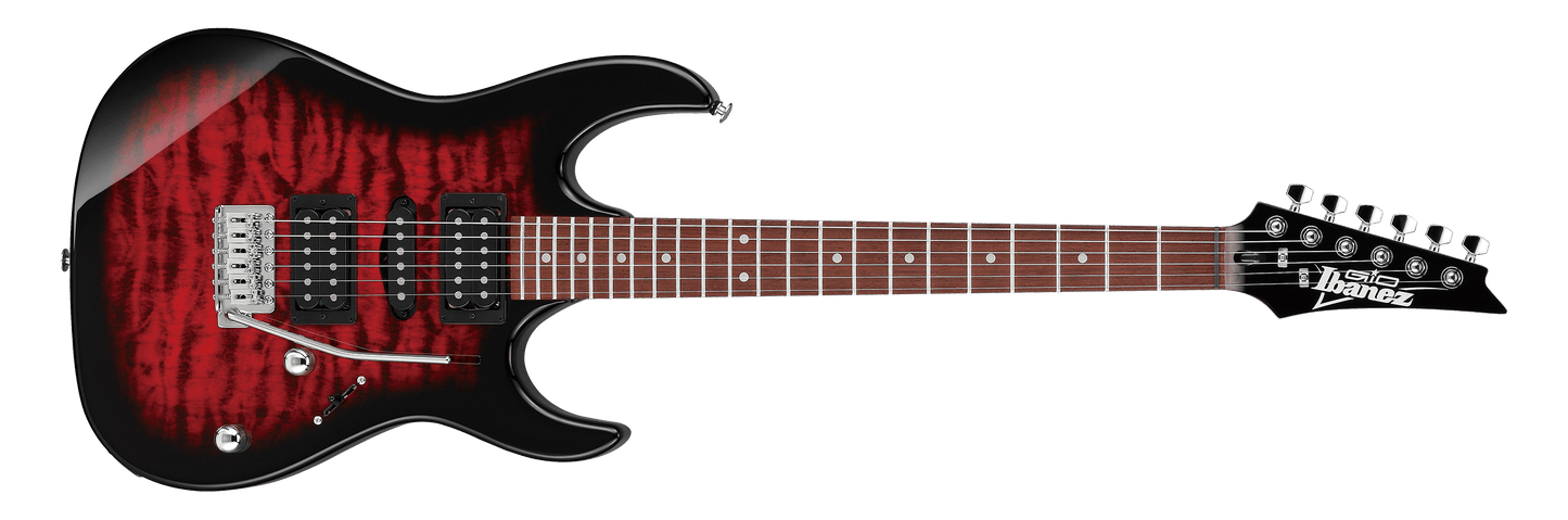 Ibanez GRX70QA Transparent Red Burst