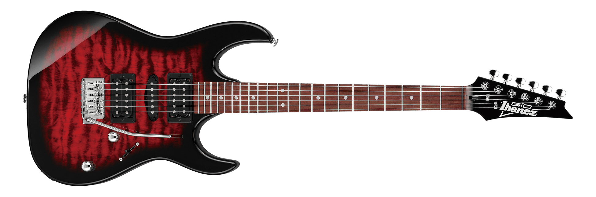 Ibanez GRX70QA Transparent Red Burst