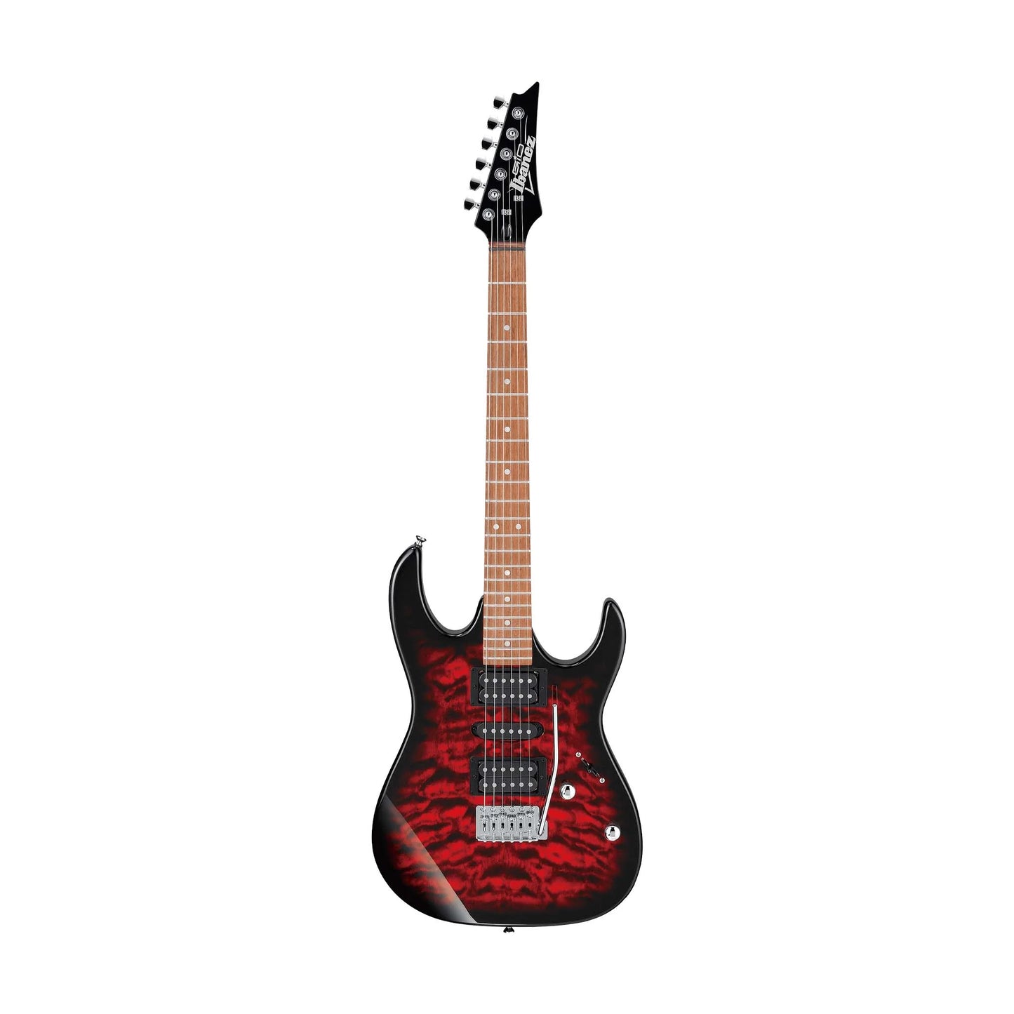 Đàn Guitar Điện Ibanez Gio GRX70QA, Transparent Red Burst