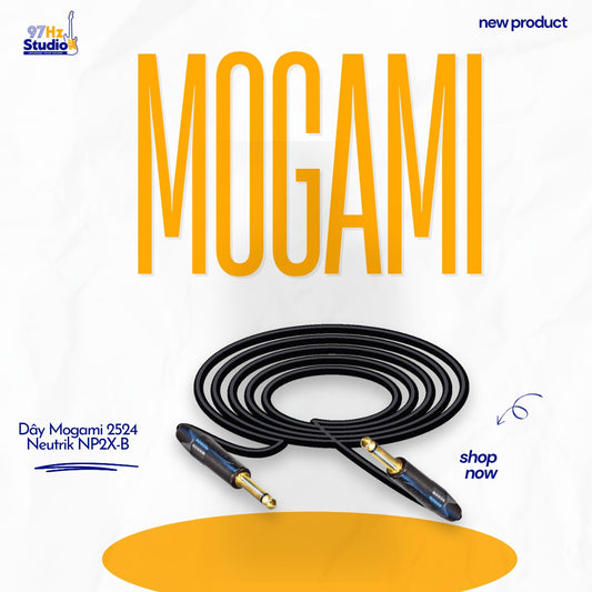 Dây guitar Mogami 2524 jack Neutrik NP2X-B làm sẵn